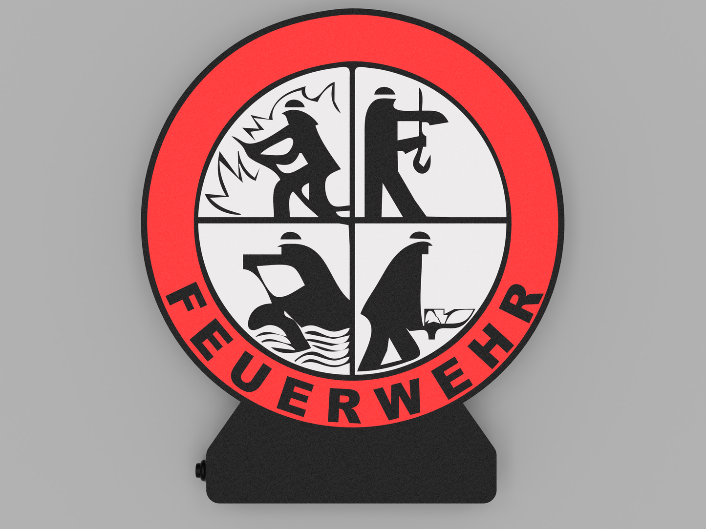 LED-Leuchte mit Feuerwehr-Symbol – Einzigartiges Design und Funktionalität
