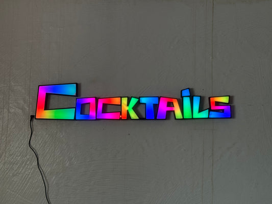 Individuelle LED-Leuchtschrift mit 3D-gedruckten Buchstaben – bis zu 10 Zeichen