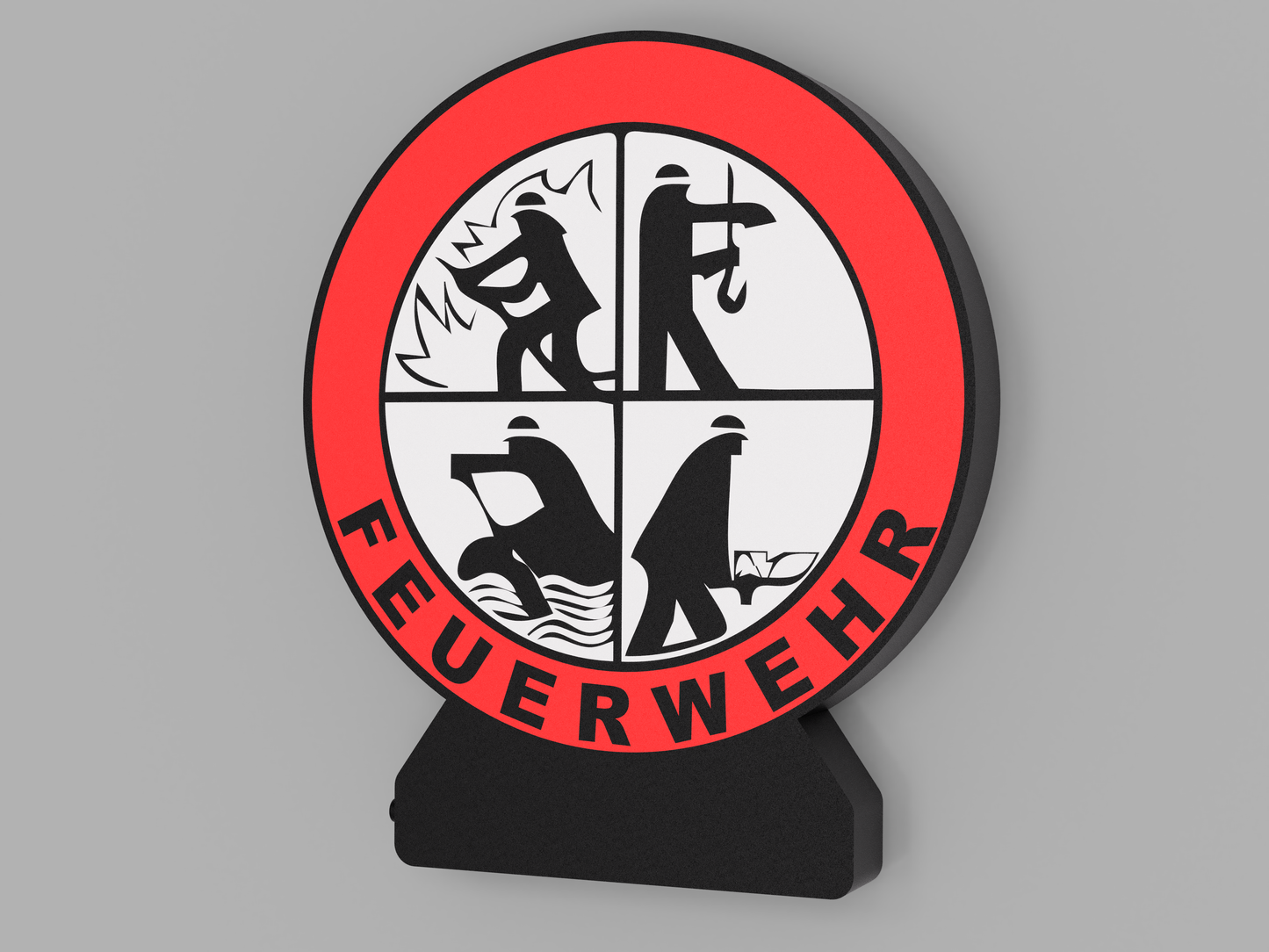 LED-Leuchte mit Feuerwehr-Symbol – Einzigartiges Design und Funktionalität